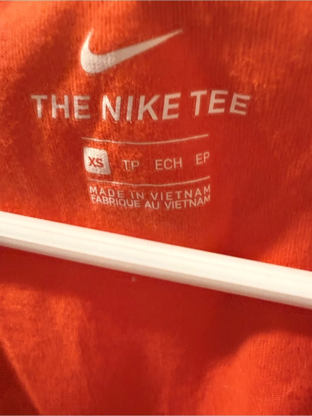 Nike Kids Orange Tee with White Logo